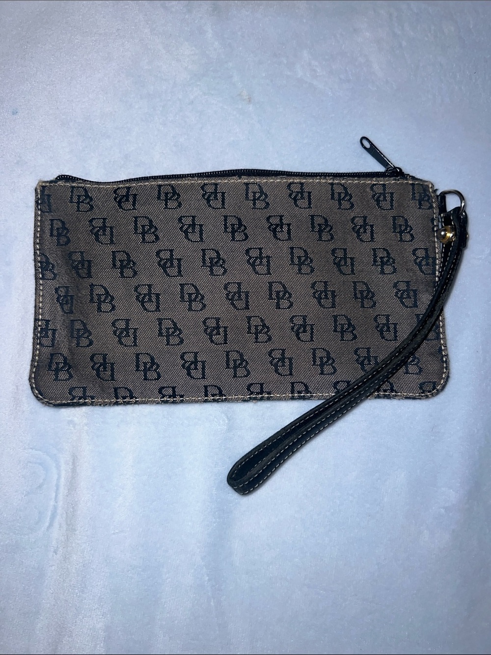 Dooney & Bourke Brown Logo Wristlet Clutch